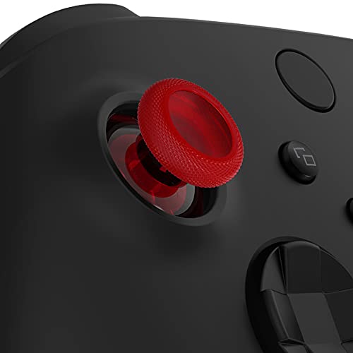 eXtremeRate Replacement Thumbsticks for Xbox Series X/S Controller, Joysticks Repair Kit Accessories, Custom Analog Stick Buttons for Xbox One S/X/Elite Controller - Clear Red - color: Clear Red