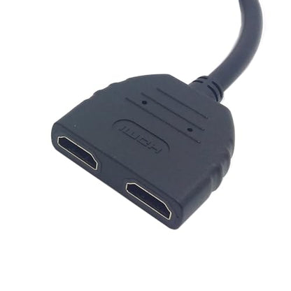xiwai HDMI 1 in 2 Out Splitter Male to Dual Female Adapter Cable 1 to 2 Way Switch Extension Cord for PC, HDTV, Laptop 1080P - style: Without Power