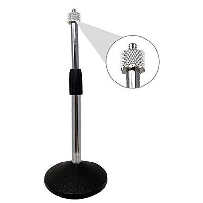 Mic Stand Adapter, ChromLives Microphone Screw Adapter 1/4''-20 to 5/8''-27 Male to Female Threaded Mic Adapter, for Camera Monitor, Microphone Stand, 4 Pack (sliver) - color: sliver