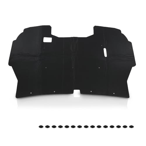 PIT66 Under Hood Insulation Pad Fit Ford F150 Truck 1992-1996 | Fit Ford F250 F350 1992-1997 w/Clips - style: 1992-1996 Ford F150