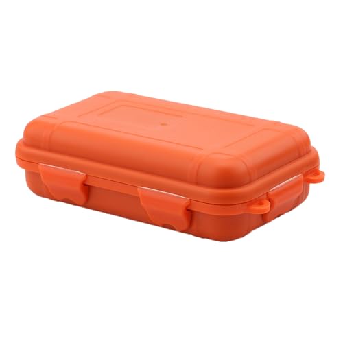 Small Hard Case with Foam, Small Dry Box Shockproof Drybox Compact Camping Survival Storage Box Airtight Travel Case for Outdoor Camping Hiking Travel - color: Orange, size: Small
