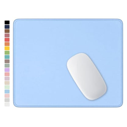 Hsurbtra Mouse Pad, Premium-Textured Square Mousepad 10.2 x 8.3 Inch, Stitched Edge Anti-Slip Waterproof Rubber Pretty Cute Computer Mat for Office Gaming Laptop Women Kids Sky Blue - color: Sky Blue, size: Square Mousepad (10.2" x 8.3")