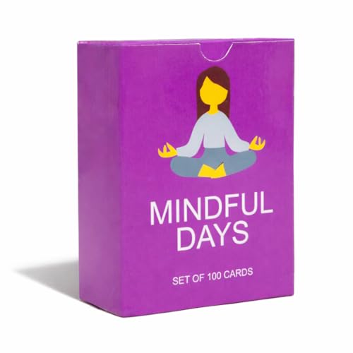 100 Mindful Days - Daily Mindful Activity Cards – Self-Care & Gratitude Prompts for All Ages | Portable Travel Deck for Mental Wellness, Focus & Stress Relief - style: Daily Activity Cards