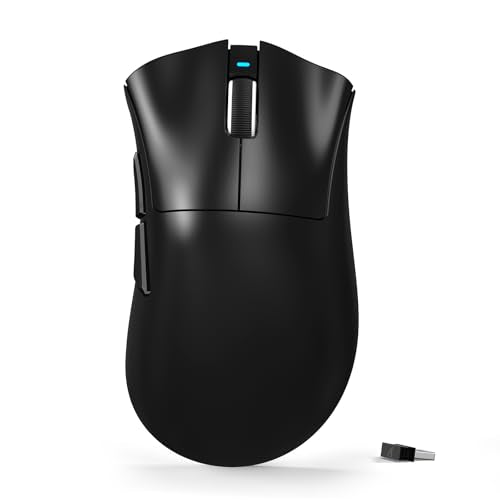 ATTACK SHARK V3 Ultra-Light Wireless Gaming Mouse,PAW3311 Sensor, 500mAh, 62g, 25KDPI 2.4G/BT/USB-C Rechargeable Wireless Mouse with 5 Programmable Buttons for Laptop,PC,Mac Gamer (Black) - color: Black