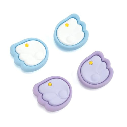 GeekShare Cute Silicone Joy Con Thumb Grip Caps, Joystick Cover Compatible with Switch/OLED/Switch Lite,4PCS - Little Wings - color: Little Wings