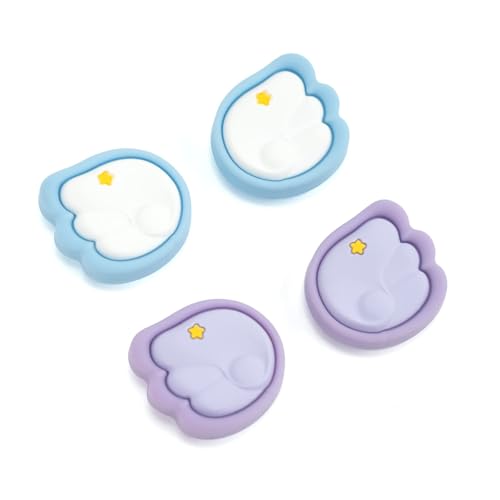 GeekShare Cute Silicone Joy Con Thumb Grip Caps, Joystick Cover Compatible with Switch/OLED/Switch Lite,4PCS - Little Wings - color: Little Wings