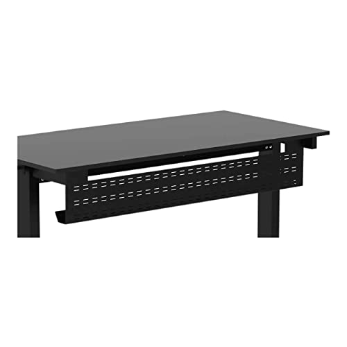 Stand Up Desk Store Under Desk Cable Management Tray Black Horizontal Computer Cord Raceway and Modesty Panel (Black, 39") - color: Black, size: 48"