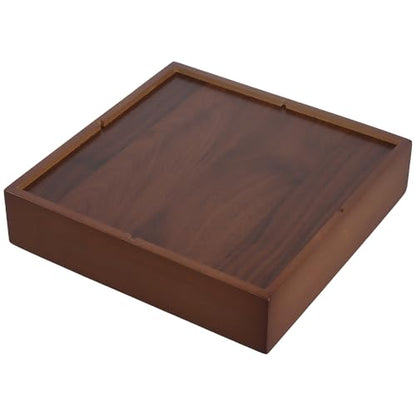 FUNSUEI 2 PCS Multi Compartment Wooden Tray, Divided Wooden Tray, Square Bamboo Trays with 4 Sections, Bamboo Divided Serving Trays Storage Box for Snacks Appetizers, 9 x 9 x 1.77 Inch - size: 2 PCS 4 Sections