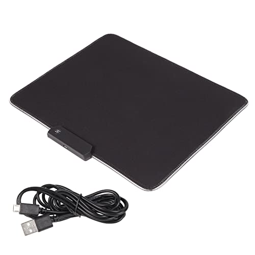 RGB LED Gaming Pad, USB Wired Mat with 12 ing Effects, Foldable, Non Slip ase for Low DPI Game, 300x250x4mm
