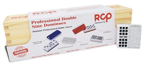Dominos Set for Adults – Professional Double 9 Dominoes Set of 55 Tiles for Adults, Metal Spinner, Classic and Travel Board Game with Wood Case Juegos de Mesa Silver - color: Silver