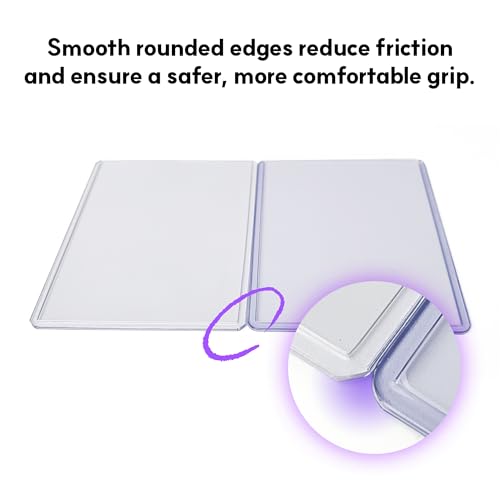 130PT Extra-Rigid Top Loaders for Cards (10 Pack) – Ultra Clear Hard Plastic Card Sleeves for Trading Cards, Collectible Cards & Sports Cards – Thick Trading Card Top Loaders & Hard Card Protectors - size: 130PT / 10 Pack