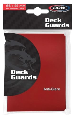 BCW Deck Guard (50 Count), Matte Red - color: Red