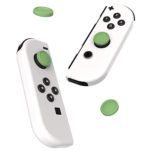 eXtremeRate PlayVital Switch Joystick Caps, Switch Lite Thumbstick Caps, Silicone Analog Cover for OLED Joycon Thumb Grips - Matcha Green - color: Matcha Green