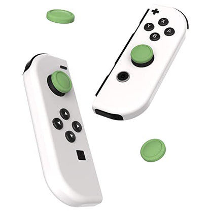 eXtremeRate PlayVital Switch Joystick Caps, Switch Lite Thumbstick Caps, Silicone Analog Cover for OLED Joycon Thumb Grips - Matcha Green - color: Matcha Green