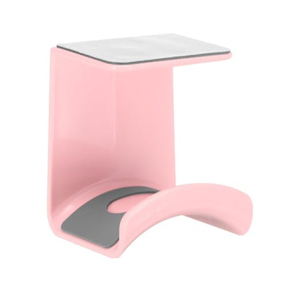 uxcell Headphone Stand, 1 Pcs ABS Headset Holder Adhesive Headphone Holder Hook Mount Headphone Hanger Hook Under Desk for Gaming Headphones Earphones Cables, Pink(Hanging) - color: Pink