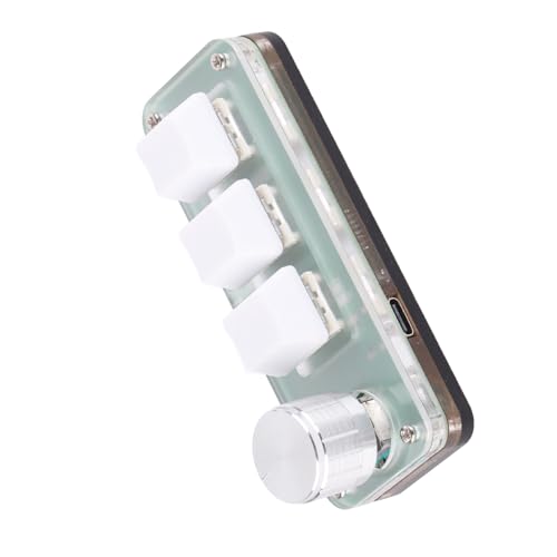 Yoidesu One Handed Macro Mechanical Keyboard, RGB LED Backlit 3 Key Programmable Keypad with Knob, One Handed Mechanical Gaming OSU Keypad