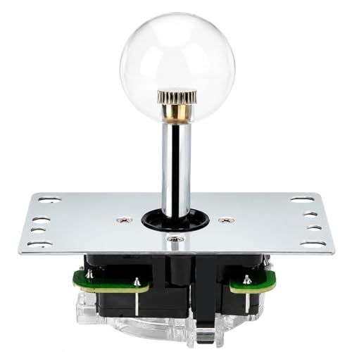Arcade Joystick Gamepad DIY Joystick Arcade Game Fighting Stick Replacement Parts Pin Circuit Board with Ball Head - color: white