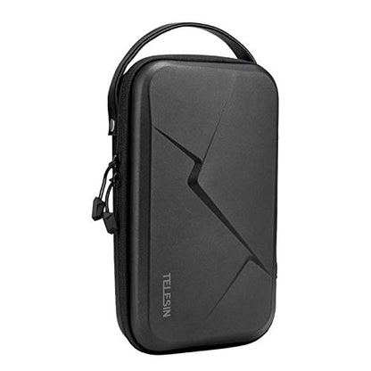 TELESIN Hard Carry Case Waterproof Carrying Bag for Go Pro Mission 1 PRO Hero 13 12 11 10 9 DJI Osmo Action 6/5 Pro/4/Pocket 4 3/Nano Insta360 X5/X4/X3 Ace Pro 2 EDC Tech Pouch Camera Accessories - size: Standard