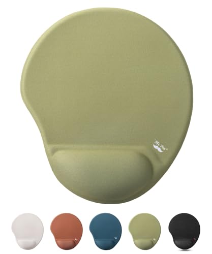 Mr. Pen- Ergonomic Mouse Pad with Wrist Rest | Breathable Fabric with Memory Foam Cushion, Non-Slip Rubber Base, Gel Mouse Pad with Wrist Support - color: Green