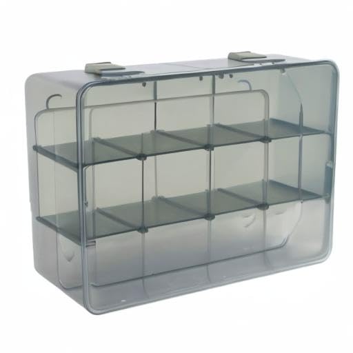 Vidifor 12 Girds Large Plastic Craft Storage Containers, Compartment Storage Container, Parts Storage Box with Adjustable Dividers for Sewing Arts, Washi Tape Batteries Electronics Parts and more - size: 12 Grids (No Printed) 1 Pack