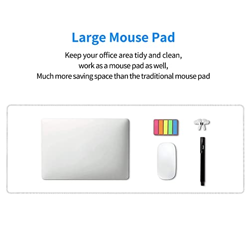 White Mouse Pad Extended Large Gaming Mousepad XL Big Long Oversized Desk Mat Stitched Edges 31.5 X 11.8 Inch for Home Office - color: Black3
