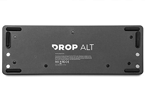 DROP ALT Mechanical Keyboard — 65% (67 Key) Gaming Keyboard, Hot-Swap Switches, Programmable Macros, RGB LED Backlighting, USB-C, Doubleshot PBT, Aluminum Frame (Cherry MX Blue Black) - color: Black, style: Cherry MX Blue RGB