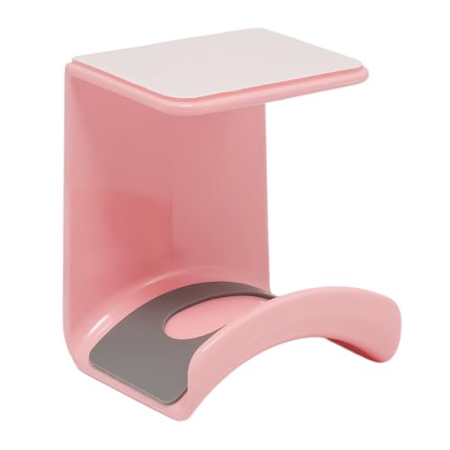 1Pcs Pink ABS Plastic Headphone Stand Hanger, Hanging Headset Holder Hook Under Desk, Adhesive Earphones Hangers for Desk Headphone Hanger, Most Headphones and Controller - color: Pink, size: Under Desk