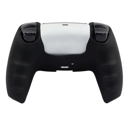 RALAN Lightning Controller Skin Silicone for PS5, Non-Slip Grip Cover Protector Compatible with PlayStation 5 Controllers with 2 Thumb Grip Caps - color: Black Green lightning