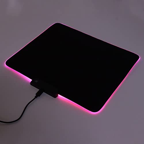 RGB LED Gaming Pad, USB Wired Mat with 12 ing Effects, Foldable, Non Slip ase for Low DPI Game, 300x250x4mm
