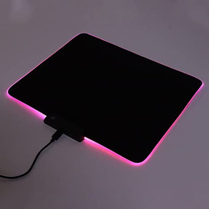 RGB LED Gaming Pad, USB Wired Mat with 12 ing Effects, Foldable, Non Slip ase for Low DPI Game, 300x250x4mm