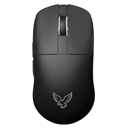 NEO V1 Wireless Gaming Mouse, Triple Mode Bluetooth 5.0 2.4G USB-C, 55g Lightweight, 12000 DPI PAW3311, RGB Backlit, 6 Buttons Rechargeable Optical Mouse for Gaming Office (Black) - color: Black