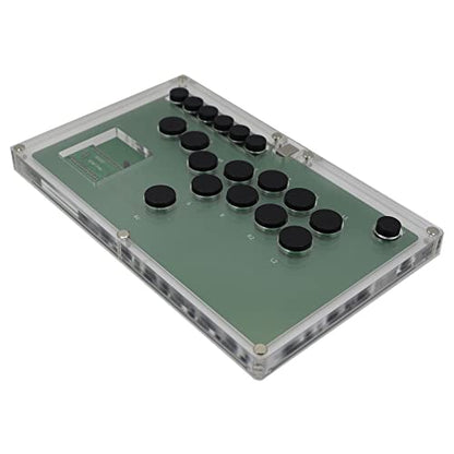 TruBoost FightBox B1-PC-W Ultra-Thin All Buttons Leverless-Style Arcade Joystick Fight Stick Game Controller For PC USB Hot-Swap Cherry MX