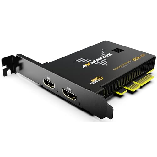 VC12-4K PCIE Capture Card 4k for Game Livestream and Record in 4K60 UHD with Ultra-Low Latency on PS5 PS4/Pro Xbox Series X/S Xbox One X/S in OBS Works with Windows and Linux - color: Black