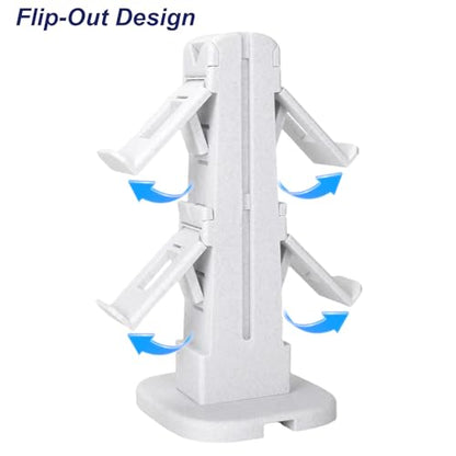 Controller Holder & Headset Stand Tower - Rotary Gaming Controller & Headphone Stand with Joy-Con Slot for Gamers