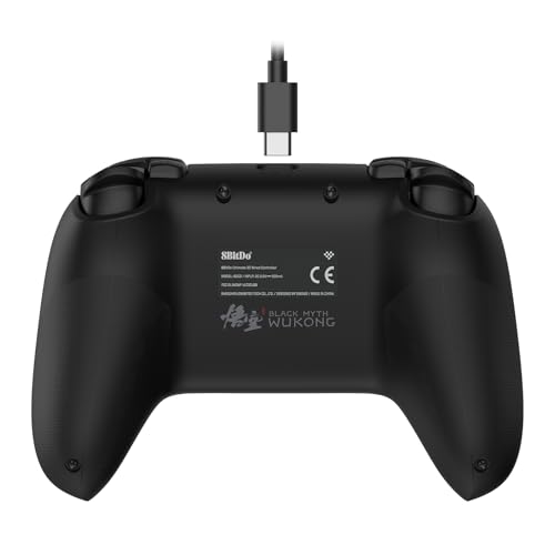 8BitDo Ultimate 2C Wired Controller for Windows PC and Android, with Hall Effect Joysticks and Hall Triggers, 1000Hz Polling Rate, and Remappable L4/R4 Bumpers - Black Myth: Wukong - color: Black Myth: Wukong