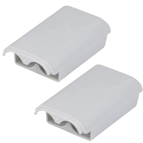 2 Pack Battery Pack Cover for Xbox 360 Wireless Controller, Replacement Battery Pack Cover Shell Case for Xbox360 (White) - color: 2Pcs White