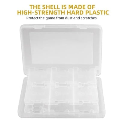28-in-1 PP Game Card Case Holder - for Nintendo 3DS/DSL/DSI/LL, Cartridge Storage Box with 22 Slots + SD/TF Card Holders + Stylus Organizer(White) - color: White