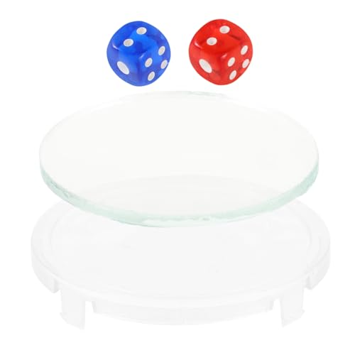 Toddmomy Mahjong Machine Glass Cover Accessory for Gaming Protective Dice Tray Lid Sturdy Tempered Glass Dice Box Tool for Mahjong Players 1 Set