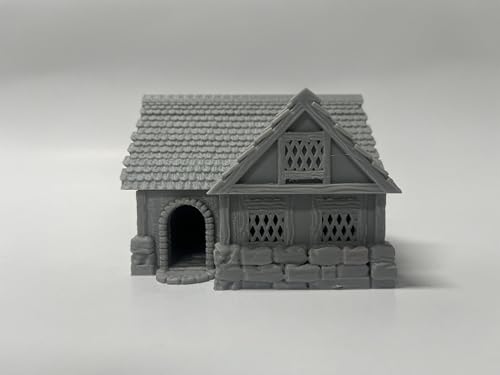 Generic Little Town and Village Houses Scene, Architecture Terrain Scenery for 18-22mm Miniatures Wargame, 3D Printed and Paintable (Standard Edition)