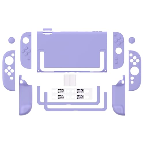 PlayVital Protective Case for Nintendo Switch 2 - Cute Dockable Hard Case Shell for Switch 2 with Thumb Grip & Sticker & Button Caps, Anti-Scratch & Shockproof Cover Skin - Light Violet - color: Light Violet
