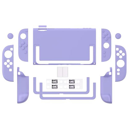 PlayVital Protective Case for Nintendo Switch 2 - Cute Dockable Hard Case Shell for Switch 2 with Thumb Grip & Sticker & Button Caps, Anti-Scratch & Shockproof Cover Skin - Light Violet - color: Light Violet