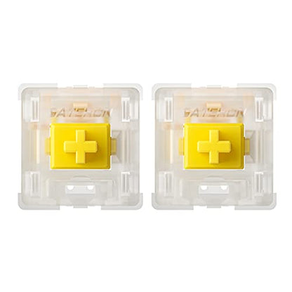 Gateron Milky Yellow Pro V2 Switches, Pre-lubed Linear 5 pin for All MX Mechanical Keyboard (36PCS, Milky Yellow Pro) - color: Milky Yellow Pro V2, size: 36pcs