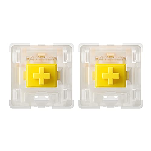 Gateron Milky Yellow Pro V2 Switches, Pre-lubed Linear 5 pin for All MX Mechanical Keyboard (90PCS, Milky Yellow Pro) - color: Milky Yellow Pro V2, size: 90pcs