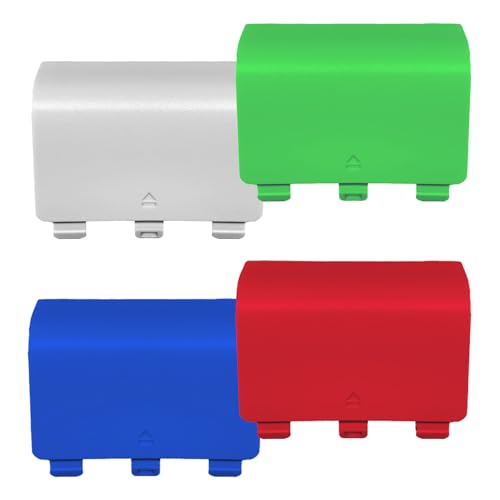 4 Pcs Battery Back Cover for Xbox Series X/S Controller,Replacement Battery Cover Door for Xbox Series X/S,Battery Back Shell Covers for Xbox Series X/S,NOT for Xbox One & One X/S(Random Color) - color: 4 Random Color