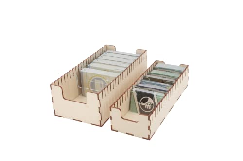The Broken Token Game Organizer Compatible with Fallout - Wooden Game Organizing Box with Multiple Trays