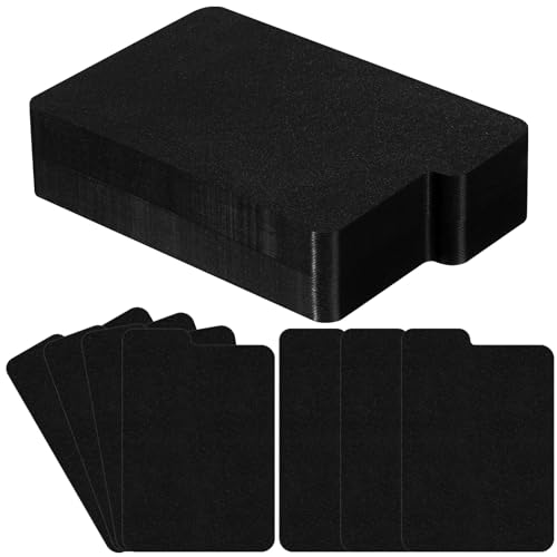 Lewtemi 50 Pcs Card Dividers PP Trading Card Page Dividers Playing Separator for Office and Sports Gathering Storage Supplies, 2.6 x 3.8 Inch, 10 Colors (Black) - color: Black
