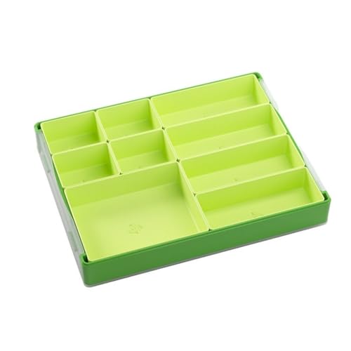 Token Silo Convertible | Store & Organize Board Game Tokens | 9 Removable Trays in 3 Different Sizes | Stackable | Convenient Space-Saving Design | Lime Green Color | Made by Gamegenic (GGS22004ML) - color: Green/Lime