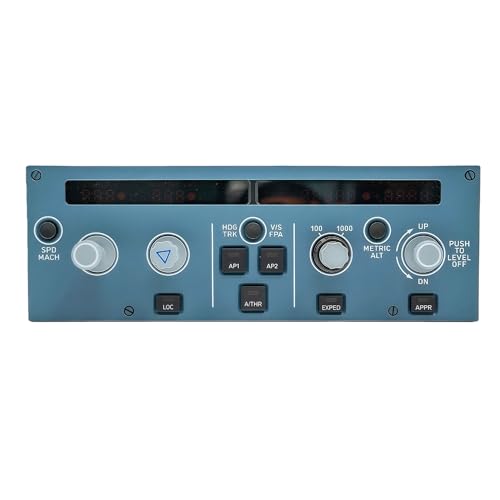SYDYSOSO Cockpit Simulator 320 Series FCU-C, 1:1 Scale Flight Simulator Training-Inspired Control Panel, Metal Construction, USB Plug & Play, PC Compatible