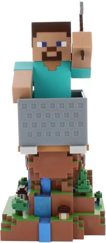Exquisite Gaming Minecraft Steve Cable Guys Controller Holder & Phone Stand, 8.5 in Collectible