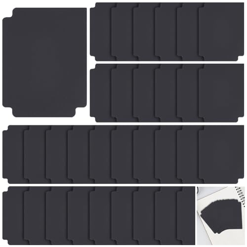 CRASPIRE 80Pcs Plastic Card Divider Sports Card Dividers 3.7" x 2.8" Black Frosted Sorting Paper Storage Boxes Standard Organizer Deck Tray Separator with Tab for Trading Baseball Playing - style: Black 80Pcs